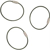 Everyman CKRC 4 Inch Cable Key Rings 100% Stainless Steel - 3 Pack