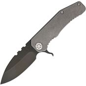 Medford 001DPQ01TM 187 Framelock Drop Point Blade Knife with Tumbled Finish Titanium Handle