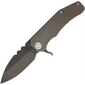 Medford 001DPQ36A1 187 Framelock Drop Point Blade Knife with Bronze Anodized Titanium Handle