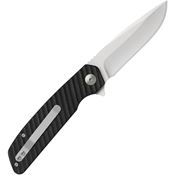 Marttiini 970210 MEF8 Linerlock Stainless Blade Knife with Black Sculpted G10 Handle