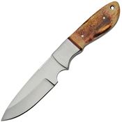 Pakistan 3400BO Fixed Stainless Drop Point Blade Knife with Brown Bone Handle