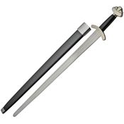 Pakistan 910971 Medieval Viking Carbon Steel Blade Sword with Black Leather Wrapped Handle