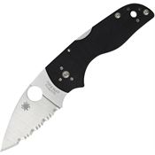 Spyderco 230MBGS Lil' Native Lockback Stainless Blade Knife with Black G10 Handle
