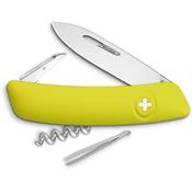 Swiza Pocket 101080 D01 Swiss Pocket Multi-Tool Knife with Yellow Synthetic Handle
