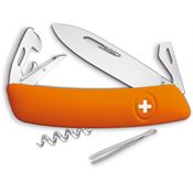 Swiza Pocket 301060 D03 Swiss Pocket Multi-Tool Knife with Orange Synthetic Handle
