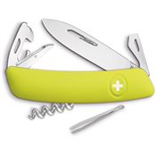 Swiza Pocket 301080 D03 Swiss Pocket Multi-Tool Knife with Yellow Synthetic Handle