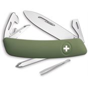 Swiza Pocket 401050 D04 Swiss Pocket Multi-Tool Knife with OD Green Synthetic Handle