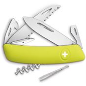 Swiza Pocket 501080 D05 Swiss Pocket Multi-Tool Knife with Yellow Synthetic Handle