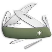 Swiza Pocket 601050 D06 Swiss Pocket Multi-Tool Knife with OD Green Synthetic Handle