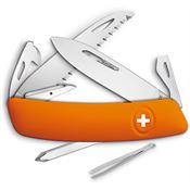 Swiza Pocket 601060 D06 Swiss Pocket Multi-Tool Knife with Orange Synthetic Handle