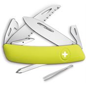 Swiza Pocket 601080 D06 Swiss Pocket Multi-Tool Knife with Yellow Synthetic Handle