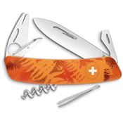 Swiza Pocket 702060 TT03 Tick Multi-Tool Knife with Orange Fern Synthetic Handle