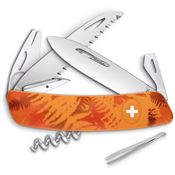 Swiza Pocket 902060 TT05 Tick Multi-Tool Knife with Orange Fern Synthetic Handle