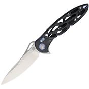 Artisan 1801GBKM Dragonfly Framelock M390 Stainless Blade Knife with Black Titanium Handle