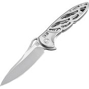 Artisan 1801PSW Dragonfly Framelock D2 Tool Steel Blade with Stonewash Finish 2Cr13 Stainless Handle