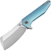 Artisan 1803GGNM Osprey Framelock M390 Stainless Blade Knife with Green Anodized Titanium Handle