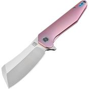 Artisan 1803GREM Osprey Framelock M390 Stainless Blade Knife with Pink Anodized Titanium Handle