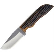 Anza JWK4AJB Fixed Blade Knife with Amber Bone Handle