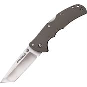 Cold Steel 58PT Code 4 Lockback Tanto Steel Blade Knife with Gray Matte Finish Aluminum Handle