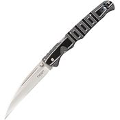 Cold Steel 62P3A Frenzy III Lockback Wharncliffe Blade Knife with Black and White Sculpted G10 Handle