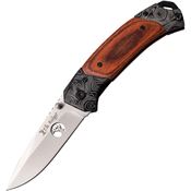 Elk Ridge 940ST Linerlock Drop Point Blade Knife with Brown Pakkawood Handle