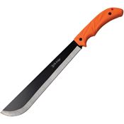 Elk Ridge MHT001OR Small Machete Stainless Blade Knife with Orange Rubber Handle