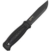 Mora 02055 Garberg Carbon Steel Drop Point Blade Knife with Black Synthetic Handle