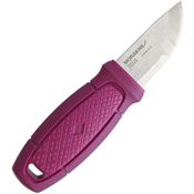 Mora 02195 Eldris Stainless Blade Knife with Aubergine Two Polymer Handle