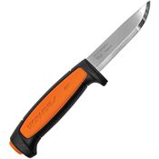 Mora 02206 Basic 546 Stainless Blade Knife with Black and Orange Synthetic Handle