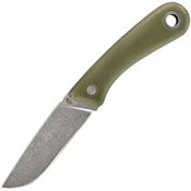 Gerber 1497 Spine Fixed Blade Knife with Green Rubber Handle