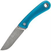 Gerber 1498 Spine Fixed Blade Knife with Blue Rubber Handle