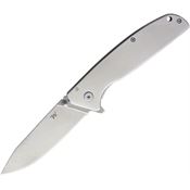 Winchester 1506 Ironsight Framelock Drop Point Blade Knife with Brushed Stainless Handle