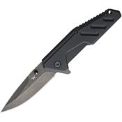 Winchester 1512 FMJ Linerlock Stainless Clip Point Blade Knife with Black Aluminum Handle