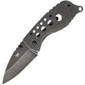 Winchester 1513 Blind Side Framelock Drop Point Blade Knife with Black Stonewash Finish Stainless Handle
