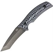 Winchester 1515 Silvertip Fixed Stainless Tanto Blade Knife with Black and Gray Sculpted Micarta Handle