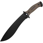 Kershaw 1077TAN Camp 10 Machete 65Mn Steel Blade Knife with Black FRN Handle