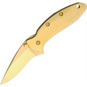 Kershaw 1600G Chive Framelock Assisted Opening 24K Plated Blade and Handle