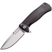 Lion Steel SR22ABS SR22 Framelock Drop Point Blade Knife with Black Textured Aluminum Handle