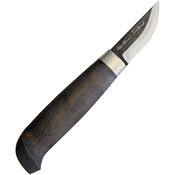 Marttiini 511020 Snappy Carbon Steel Blade Knife with Curly Birch and Waxed Handle
