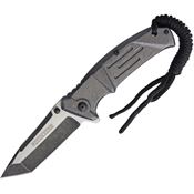 Rough Rider 1917 Linerlock Stainless Tanto Blade Knife with Black Stonewash Finish Stainless Handle