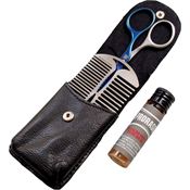 Razolution 59612 Beard Trimming Set with Blue and Matte Finish Stainless Construction