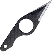 Schwartz Tactical 21 ST Silence 2.0 Tumbled Finish Titanium Blade Knife with Carbon Fiber Back Handle