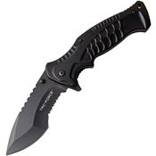 Tac Force 993BK Linerlock Assisted Opening Stainless Blade Knife with Black Anodized Aluminum Handle
