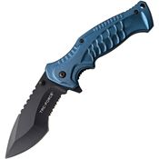 Tac Force 993BL Linerlock Assisted Opening Stainless Blade Knife with Blue Anodized Aluminum Handle
