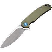 WE 809A Practic Linerlock Drop Point Blade Knife with OD Green G10 Handle
