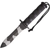 Aitor 16071 Jungle King II Spear Point Blade Knife with Black Knurled Stainless Handle