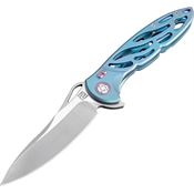 Artisan 1801GGNS Dragonfly Framelock S35VN Steel Blade Knife with Green Titanium Handle