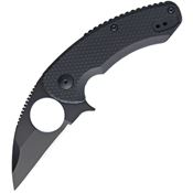 Brous M002B Ssf Silent Soldier Linerlock Black Finish Wharncliffe Blade with Black Textured Plastic Handle