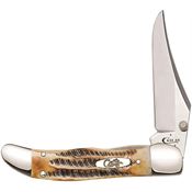 Case 65314 Kickstart Folding Hunter Assisted Opening Clip Blade Knife with Bonestag Handle