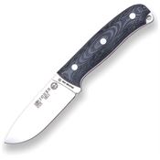 Joker CM116 Bushcraft Survival Stainless Drop Point Blade Knife with Black Canvas Micarta Handle